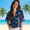 Toronto Blue Jays Hawaiian Shirt - Personalized Palm Silhouettes Blue Aloha Shirt