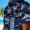 Toronto Blue Jays Hawaiian Shirt - Personalized Palm Silhouettes Blue Aloha Shirt