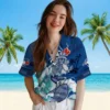 Toronto Blue Jays Hawaiian Shirt - Personalized Surfing Skeleton Blue Aloha Shirt