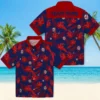 Washington Nationals Hawaiian Shirt - Personalized Botanical Print Blue Aloha Shirt
