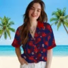 Washington Nationals Hawaiian Shirt - Personalized Botanical Print Blue Aloha Shirt