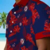 Washington Nationals Hawaiian Shirt - Personalized Botanical Print Blue Aloha Shirt