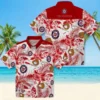 Washington Nationals Hawaiian Shirt - Personalized Floral Baseball Red White Aloha Shirt