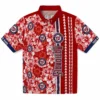 Washington Nationals Hawaiian Shirt - Personalized Hibiscus Arrows Red White Aloha Shirt