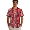 Washington Nationals Hawaiian Shirt - Personalized Hibiscus Arrows Red White Aloha Shirt