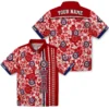 Washington Nationals Hawaiian Shirt - Personalized Hibiscus Arrows Red White Aloha Shirt
