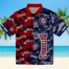 Washington Nationals Hawaiian Shirt - Personalized Palm Silhouettes Red Aloha Shirt