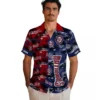 Washington Nationals Hawaiian Shirt - Personalized Palm Silhouettes Red Aloha Shirt
