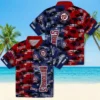 Washington Nationals Hawaiian Shirt - Personalized Palm Silhouettes Red Aloha Shirt
