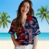 Washington Nationals Hawaiian Shirt - Personalized Palm Silhouettes Red Aloha Shirt