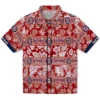 Washington Nationals Hawaiian Shirt - Personalized Tribal Stripes Red White Aloha Shirt