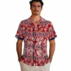 Washington Nationals Hawaiian Shirt - Personalized Tribal Stripes Red White Aloha Shirt