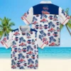 Philadelphia Phillies Hawaiian Shirt - Palm Island Print Blue White Aloha Shirt