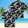 Philadelphia Phillies Hawaiian Shirt - Palm Motifs Black White Aloha Shirt