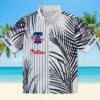 Philadelphia Phillies Hawaiian Shirt - Palm Stripes Blue Black White Aloha Shirt
