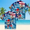 Philadelphia Phillies Hawaiian Shirt - Surfing Santa Blue Aloha Shirt