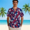 Philadelphia Phillies Hawaiian Shirt - Tropical Floral Blue Aloha Shirt