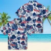 Philadelphia Phillies Hawaiian Shirt - Tropical Plants Blue White Aloha Shirt