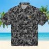 Pittsburgh Pirates Hawaiian Shirt - Leafy Pattern Black Aloha Shirt