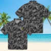 Pittsburgh Pirates Hawaiian Shirt - Leafy Pattern Black Aloha Shirt