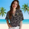 Pittsburgh Pirates Hawaiian Shirt - Leafy Pattern Black Aloha Shirt