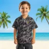 Pittsburgh Pirates Hawaiian Shirt - Leafy Pattern Black Aloha Shirt