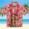 San Francisco 49ers Hawaiian Shirt - Chest Illusion Red Aloha Shirt