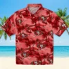 San Francisco 49ers Hawaiian Shirt - Coastal Palms Red Aloha Shirt