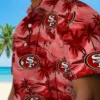 San Francisco 49ers Hawaiian Shirt - Coastal Palms Red Aloha Shirt