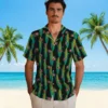 San Francisco 49ers Hawaiian Shirt - Corn Motifs Black Green Aloha Shirt