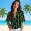 San Francisco 49ers Hawaiian Shirt - Corn Motifs Black Green Aloha Shirt
