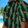 San Francisco 49ers Hawaiian Shirt - Corn Motifs Black Green Aloha Shirt