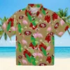 San Francisco 49ers Hawaiian Shirt - Flamingo Foliage Red Green Aloha Shirt
