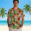 San Francisco 49ers Hawaiian Shirt - Flamingo Foliage Red Green Aloha Shirt