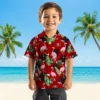 San Francisco 49ers Hawaiian Shirt - Flamingo Leaf Motif Red Aloha Shirt