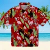 San Francisco 49ers Hawaiian Shirt - Flamingo Leaves Red Aloha Shirt