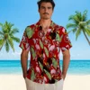 San Francisco 49ers Hawaiian Shirt - Flamingo Leaves Red Aloha Shirt