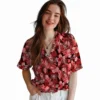 San Francisco 49ers Hawaiian Shirt - Floral Pineapple Red Aloha Shirt