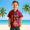 San Francisco 49ers Hawaiian Shirt - Floral Polynesian Red Aloha Shirt