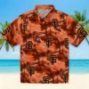 San Francisco Giants Hawaiian Shirt - Coastal Palms Orange Aloha Shirt