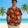 San Francisco Giants Hawaiian Shirt - Coastal Palms Orange Aloha Shirt