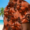 San Francisco Giants Hawaiian Shirt - Coastal Palms Orange Aloha Shirt
