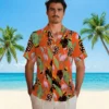 San Francisco Giants Hawaiian Shirt - Flamingo Leaves Orange Aloha Shirt