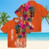 San Francisco Giants Hawaiian Shirt - Floral Polynesian Orange Aloha Shirt