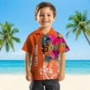 San Francisco Giants Hawaiian Shirt - Floral Polynesian Orange Aloha Shirt