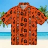 San Francisco Giants Hawaiian Shirt - Framed Floral Orange Aloha Shirt