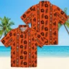 San Francisco Giants Hawaiian Shirt - Framed Floral Orange Aloha Shirt