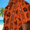 San Francisco Giants Hawaiian Shirt - Framed Floral Orange Aloha Shirt