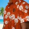 San Francisco Giants Hawaiian Shirt - Hibiscus Clusters Orange Aloha Shirt