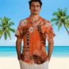 San Francisco Giants Hawaiian Shirt - Hibiscus Print Orange Aloha Shirt